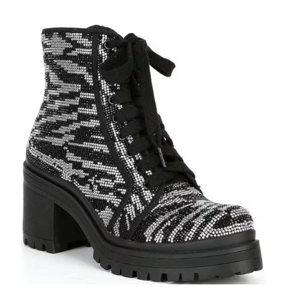 Gianni Bini Shoes New Gb Gianni Bini Brightside Zebra Rhinestone